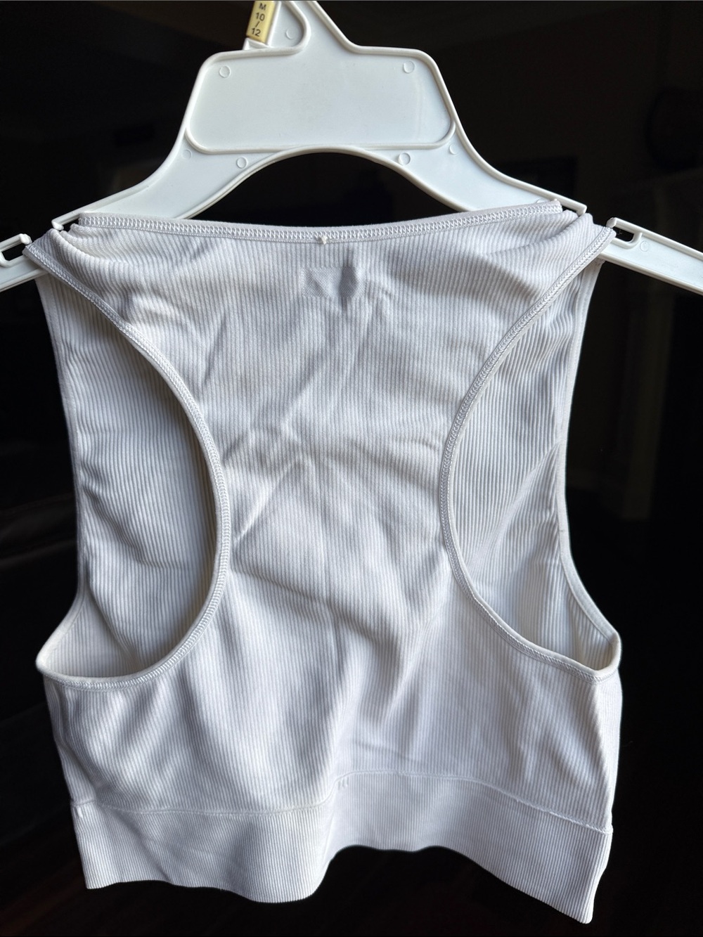 DSG White Ribbed Cropped Tank - Picture 2 of 2